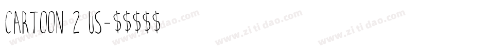 Cartoon 2 US字体转换